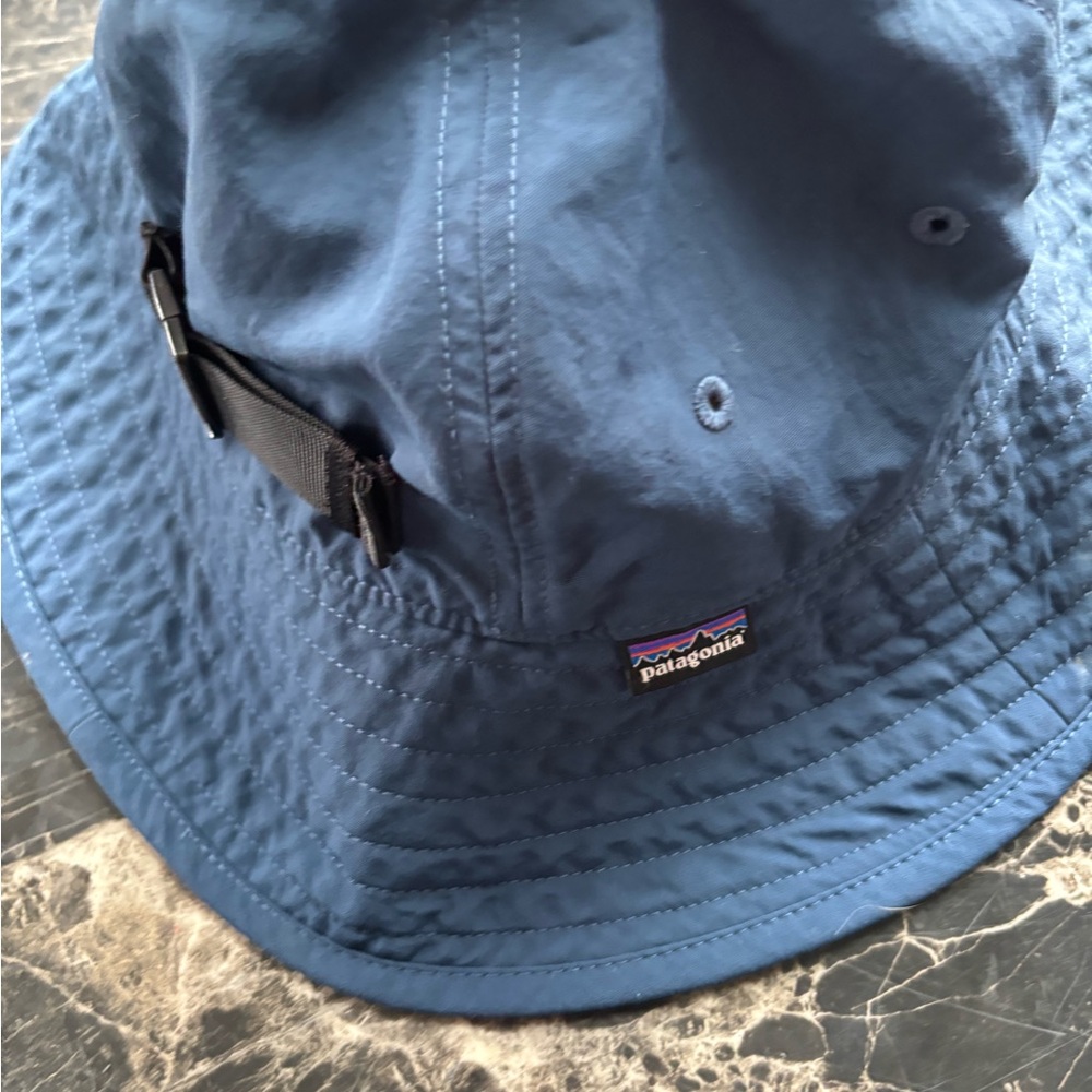Patagonia Men's Navy Bucket Hat with Chin Strap